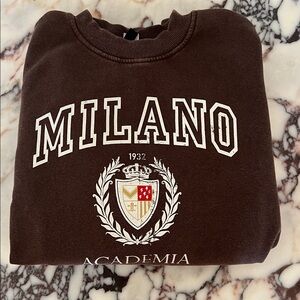 H&M chocolate Brown Crewneck Sweater